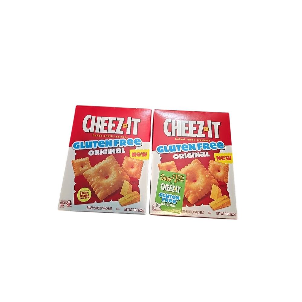 LOT OF 2 GLUTEN FREE Cheez-It Cheese Crackers Original 9oz Box! EXP. 10/26 NEW